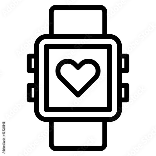 smartwatch outline style icon