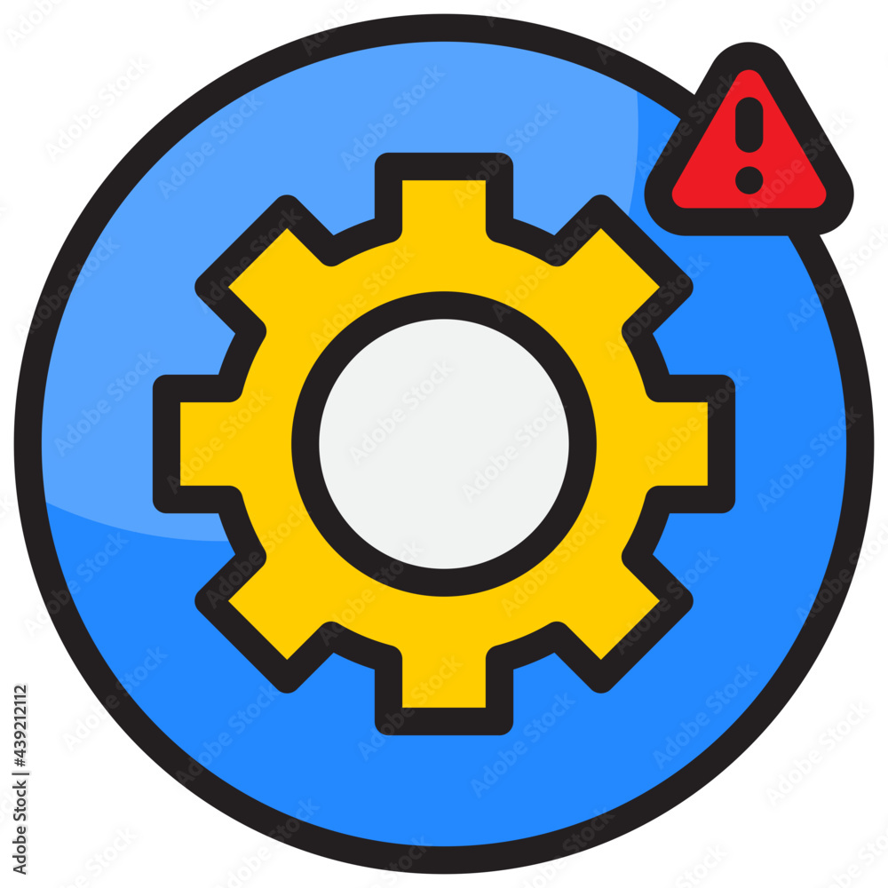 warning color line style icon warning color line style icon