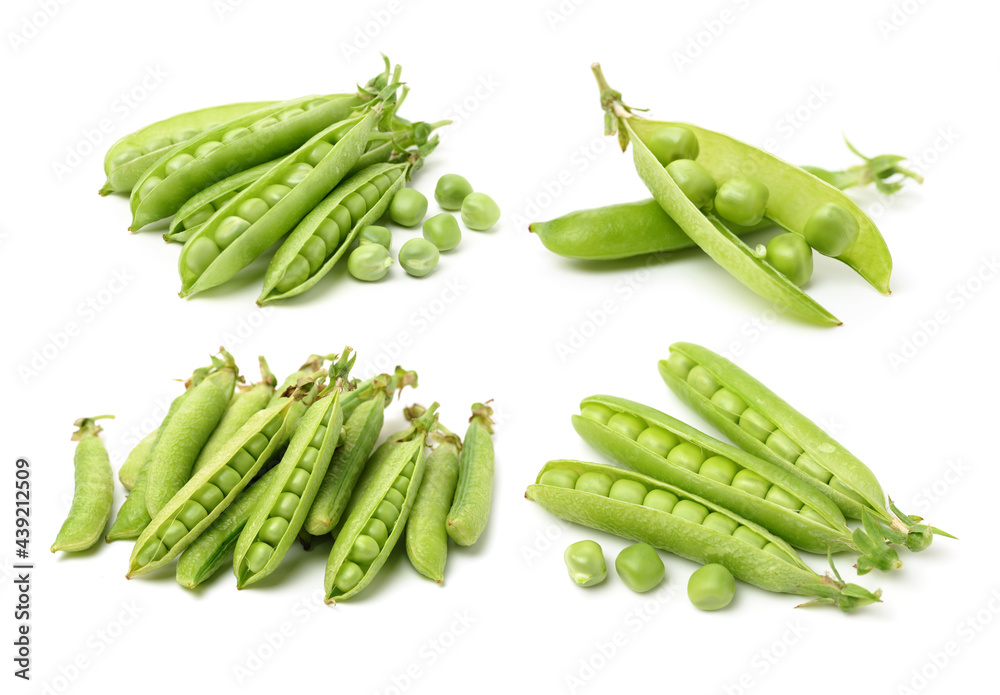 Fresh peas on white background Fresh peas on white background