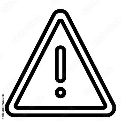 warning outline style icon