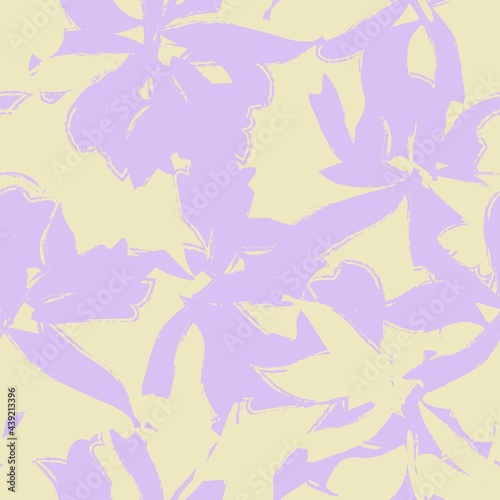 Pastel Floral Brush strokes Seamless Pattern Background © Siu-Hong Mok