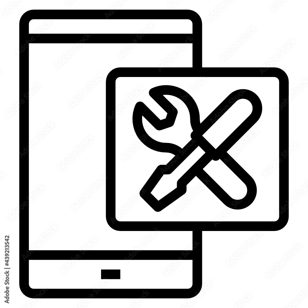mobile line icon