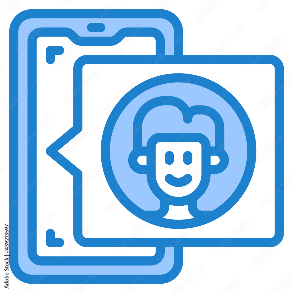 smartphone blue style icon smartphone blue style icon