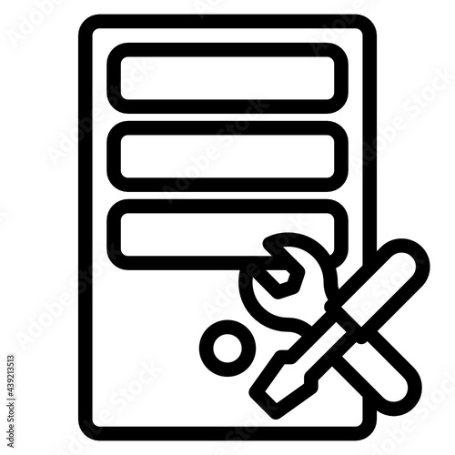 computer line icon
