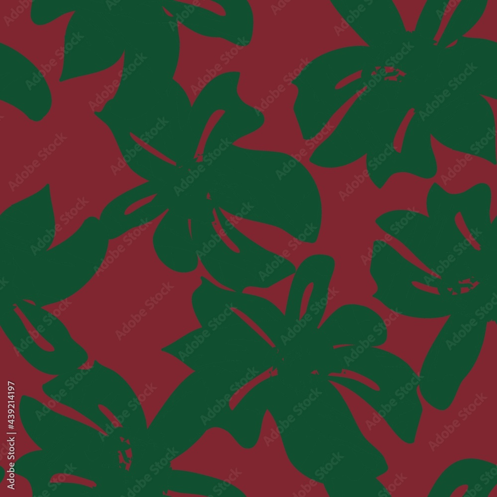 Christmas Floral Brush strokes Seamless Pattern Background Christmas Floral Brush strokes Seamless Pattern Background