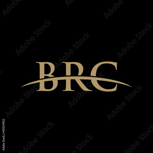 BRC initial overlapping movement swoosh horizon, logo design inspiration company business