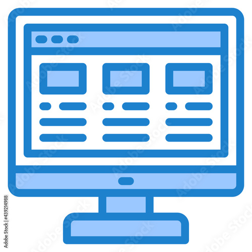 Obraz na płótnie computer blue style icon w salonie