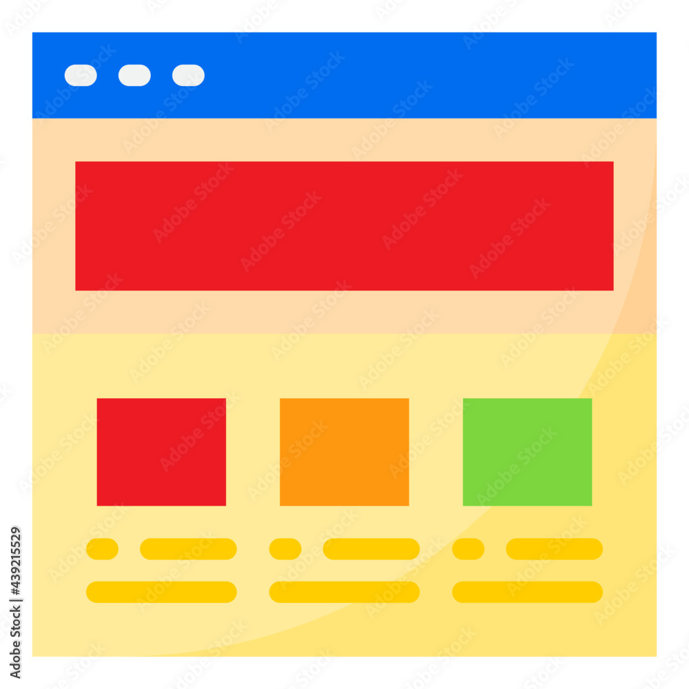 Fototapeta premium browser flat style icon