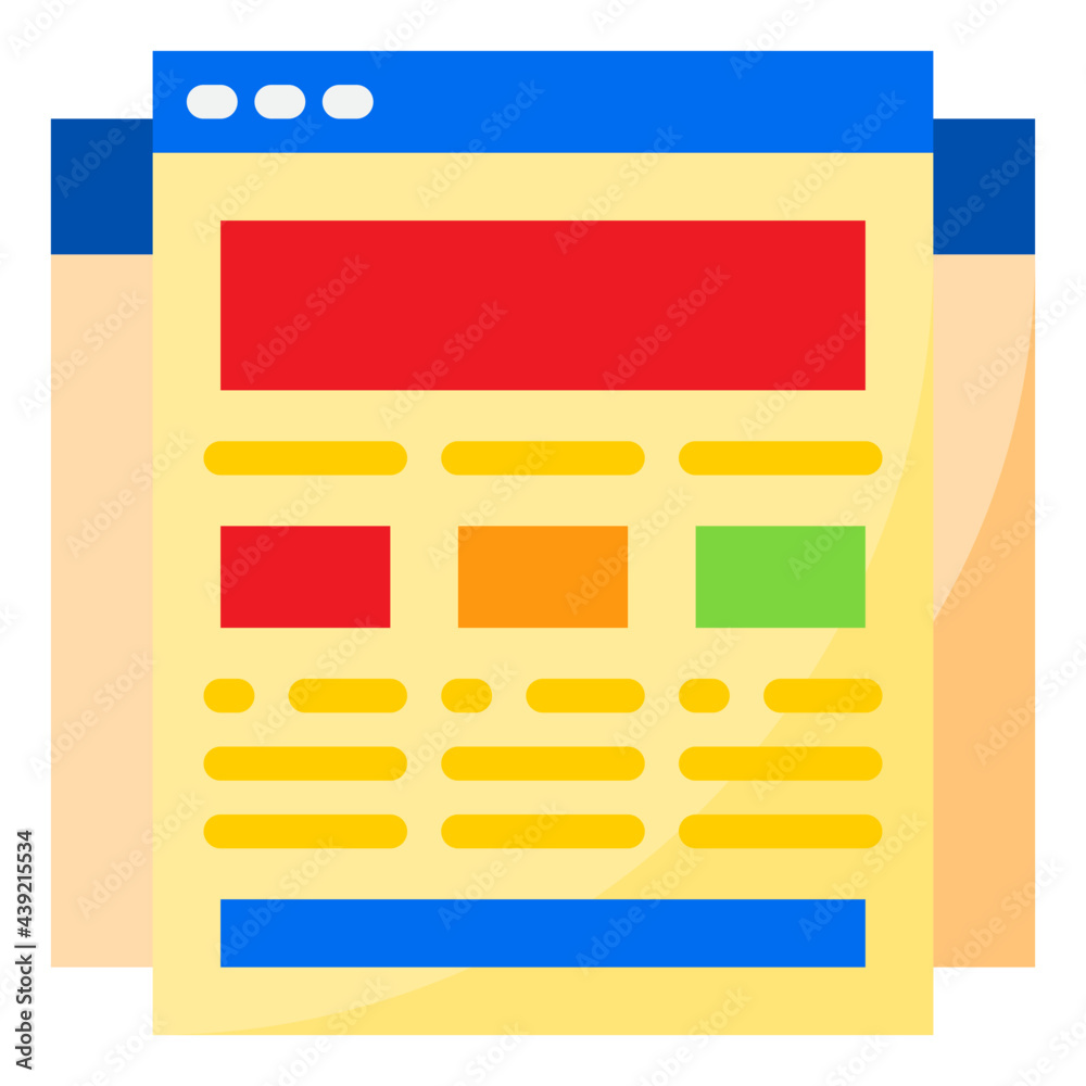 Fototapeta premium browser flat style icon