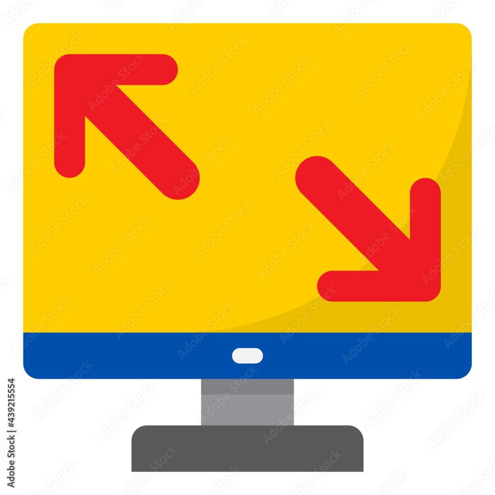 computer flat style icon computer flat style icon