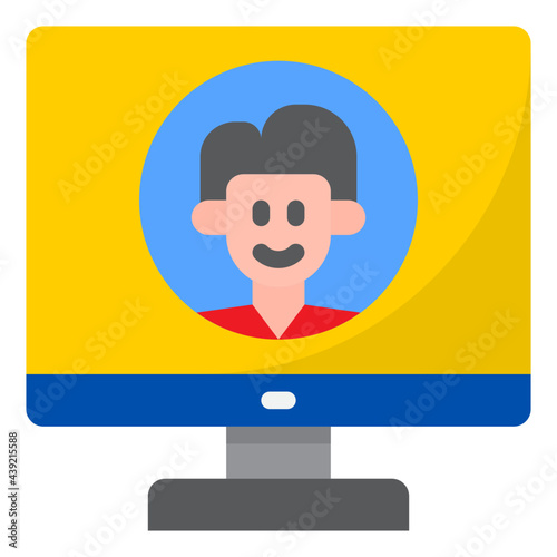 Obraz na płótnie computer flat style icon w salonie