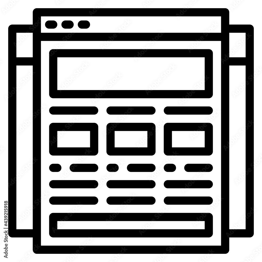 browser outline style icon browser outline style icon