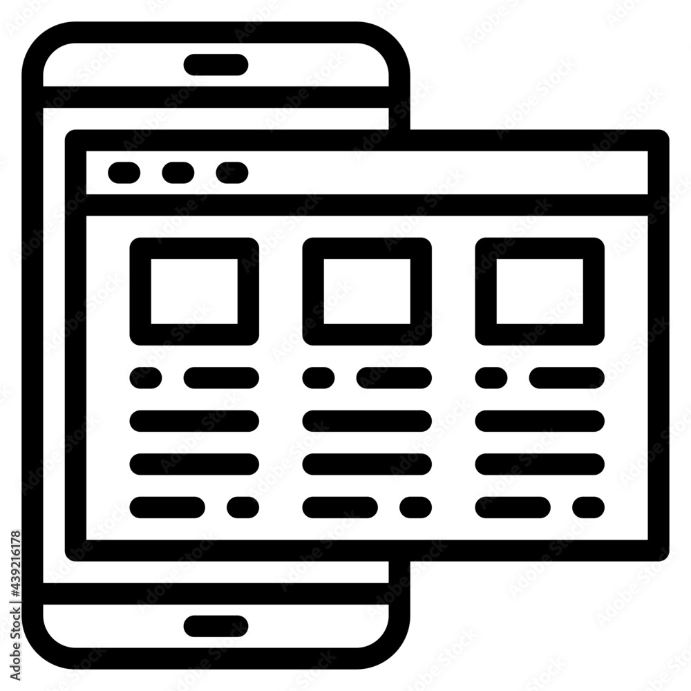 smartphone outline style icon smartphone outline style icon