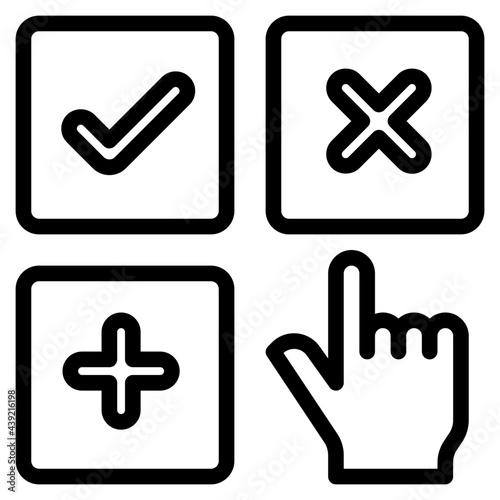 user interface outline style icon