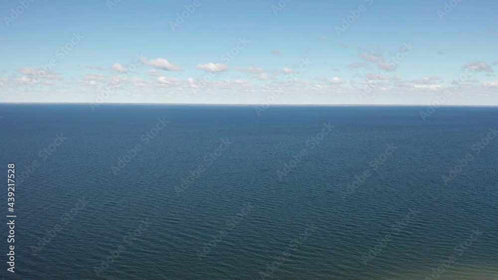 Aerial view of Lake Michigan. The Great Lakes. Sunny day, sunny, springtime Aerial view of Lake Michigan. The Great Lakes. Sunny day, sunny, springtime