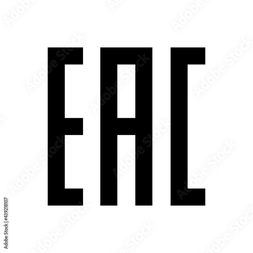 Eurasian Compliance Simple icon on product packaging and box