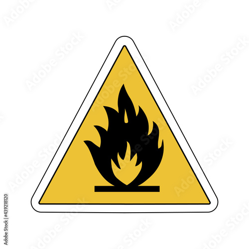 Keep away from fire Simple icon on product packaging and box