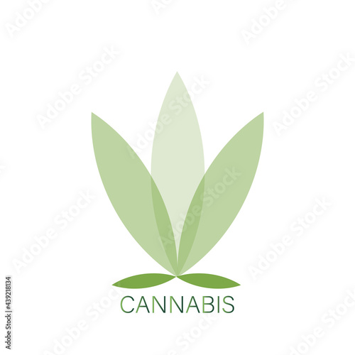 Simple icon of cannabis leaf Silhouette Reduralis marijuana