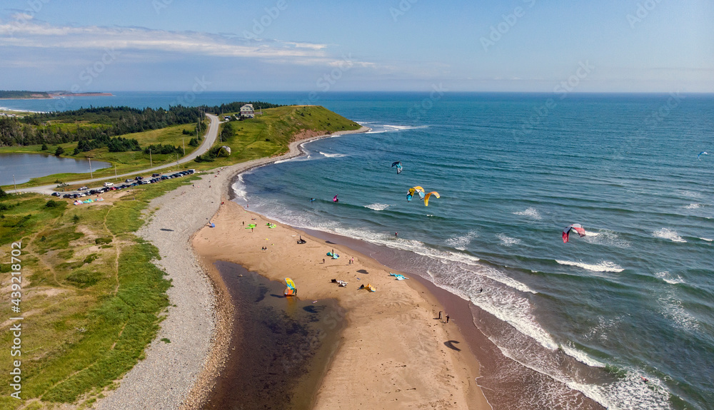 Kiteboarders at Lawrencetown Beach