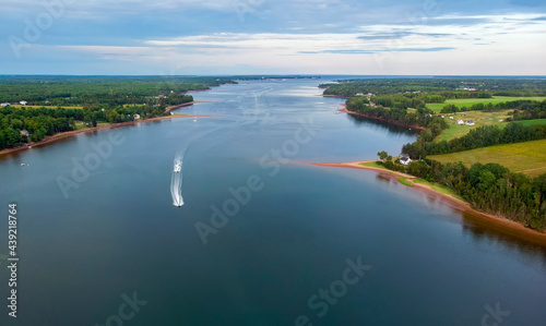 Aerial view of the Montague River