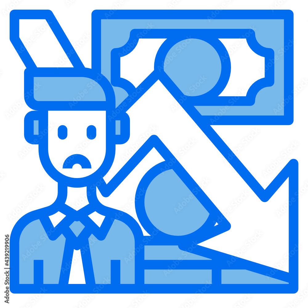Obraz premium man blue line icon