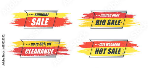 Promotion original banner, sales background, price tag