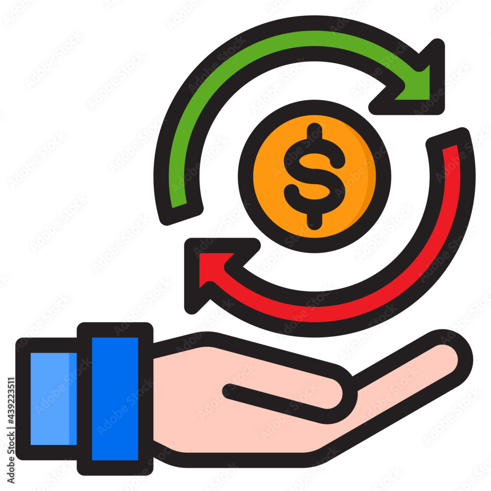 money color line style icon money color line style icon