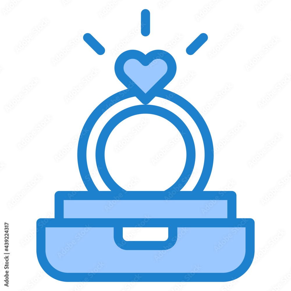 Obraz premium ring blue style icon