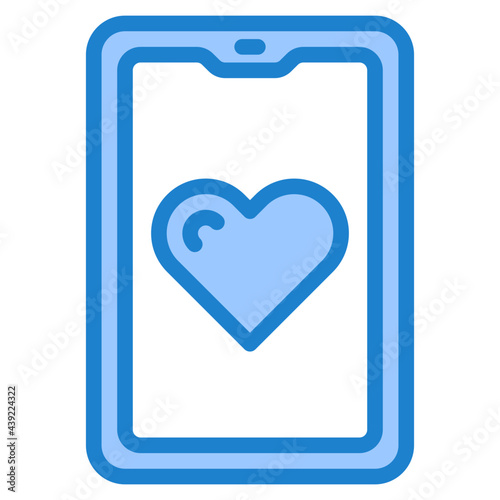 smartphone blue style icon