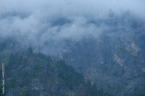 The fog in mountains of Caucasus.