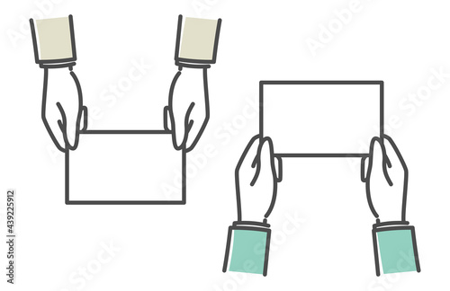 illustration of having a business card