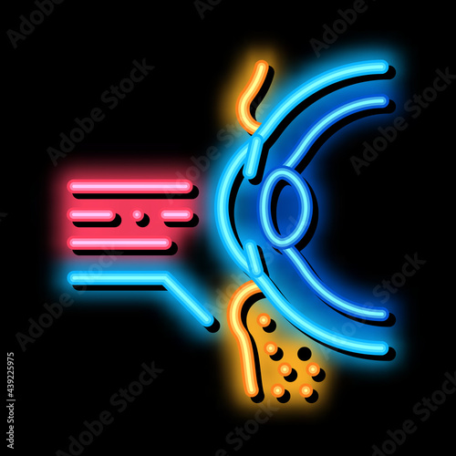 medical eyelid surgery neon light sign vector. Glowing bright icon medical eyelid surgery sign. transparent symbol illustration