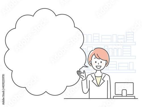 illustration of staff at pharmacy