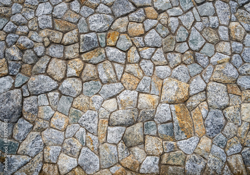 Colorful stone wall pattern for background