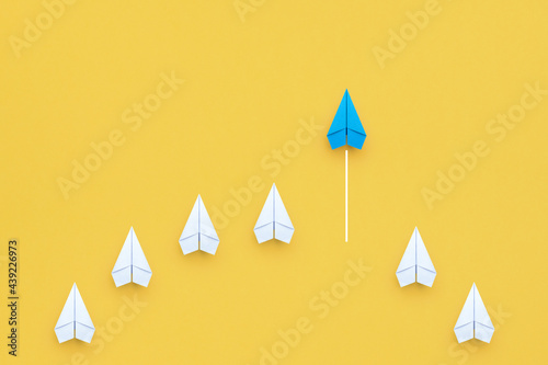 фотографія Business concept for new ideas creativity, innovative solution and Leadership co