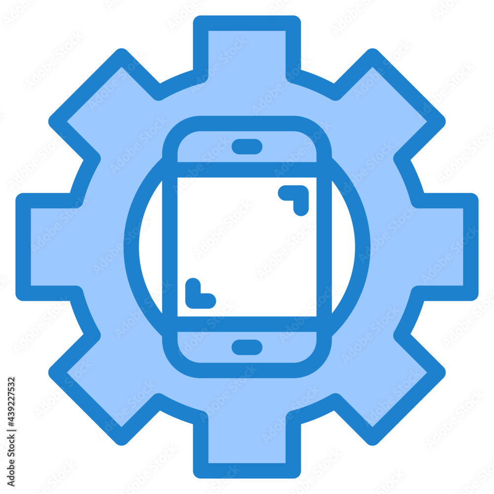 smartphone blue style icon smartphone blue style icon