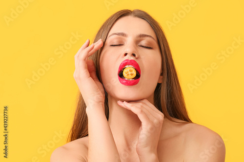 Beautiful young woman with ...