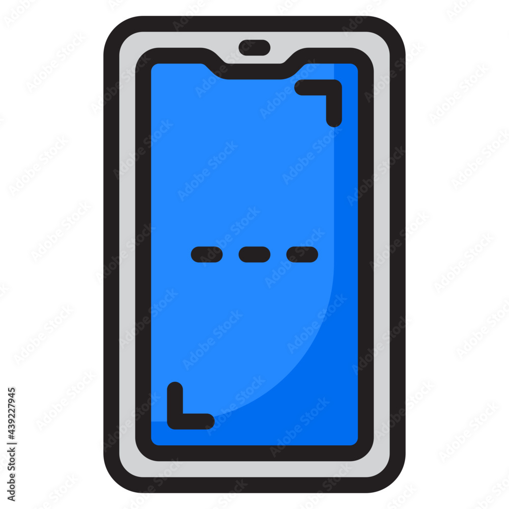 smartphone color line style icon smartphone color line style icon