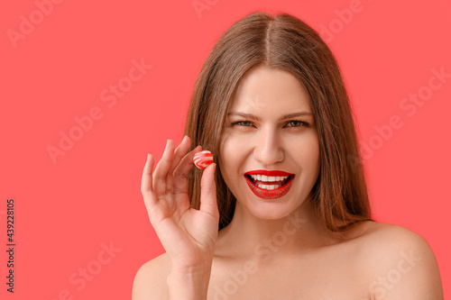 Beautiful young woman with ...