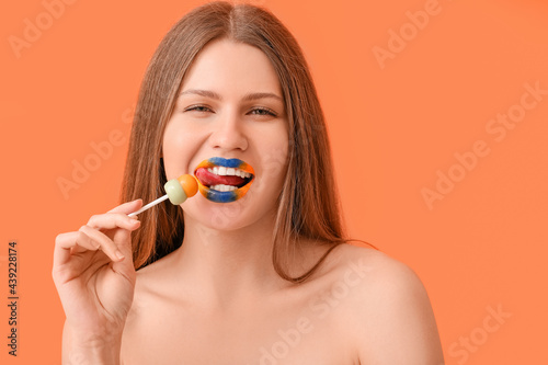 Beautiful young woman with ...