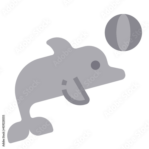 Dolphin flat icon