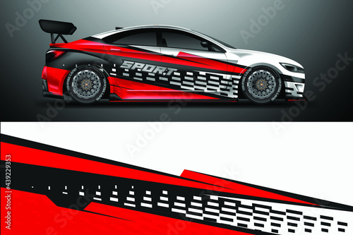 Car Wrap Design Vector   Livery Background Vehicle