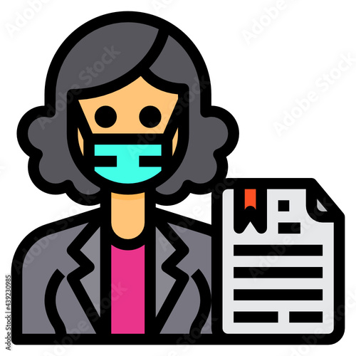 News Anchor line icon