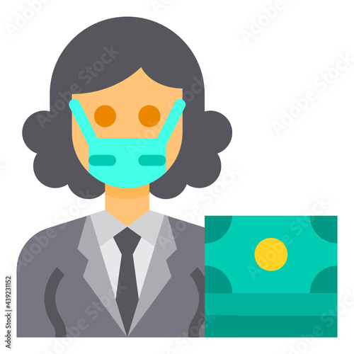 Banker flat icon
