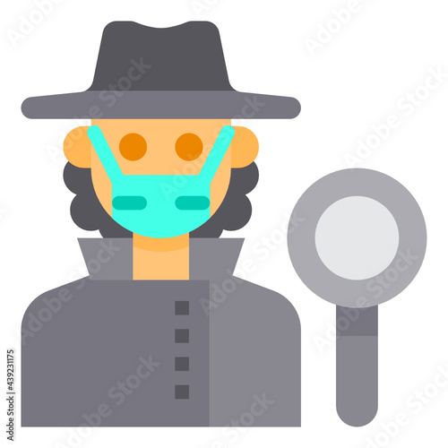Detective flat icon