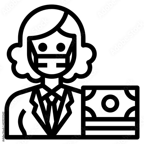 Banker line icon