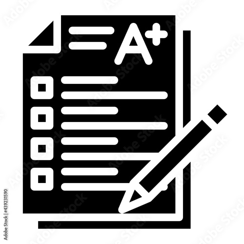 exam glyph icon