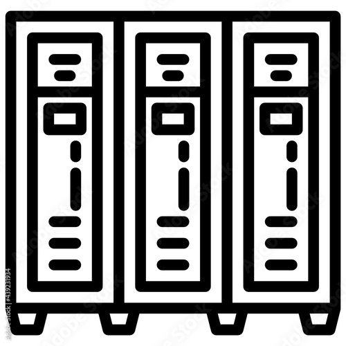locker line icon