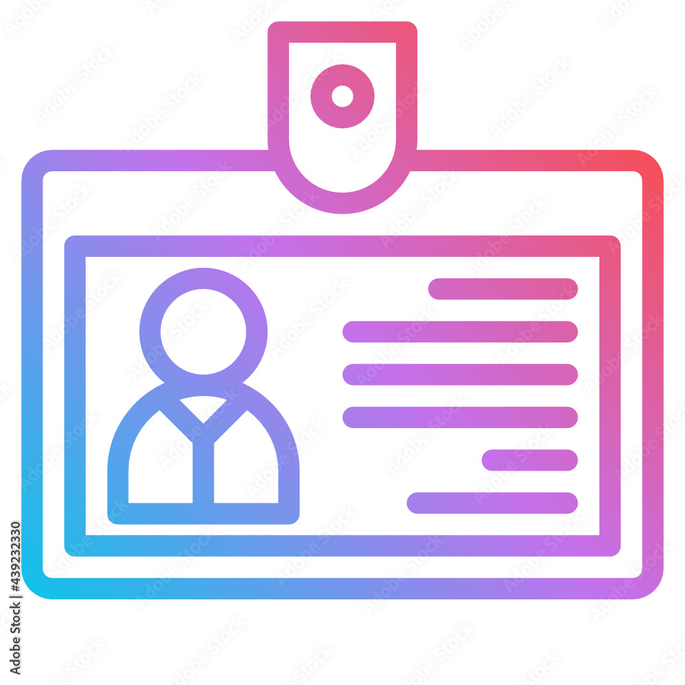 idcard gradient icon idcard gradient icon