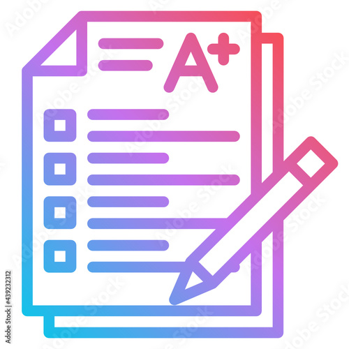 exam gradient icon